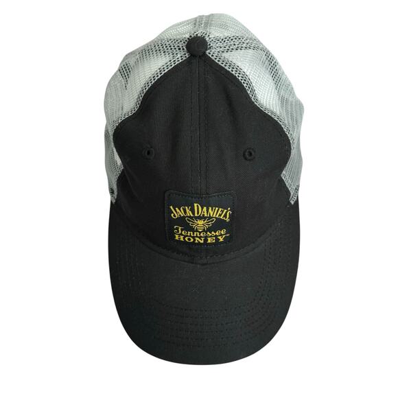 Jack Daniel’s Tennessee Honey Black Gray Mesh Snap Back Hat Cap Bee Whiskey - Picture 5 of 7